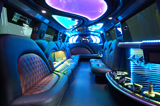 comfortable seats on a vehicle from our limo service